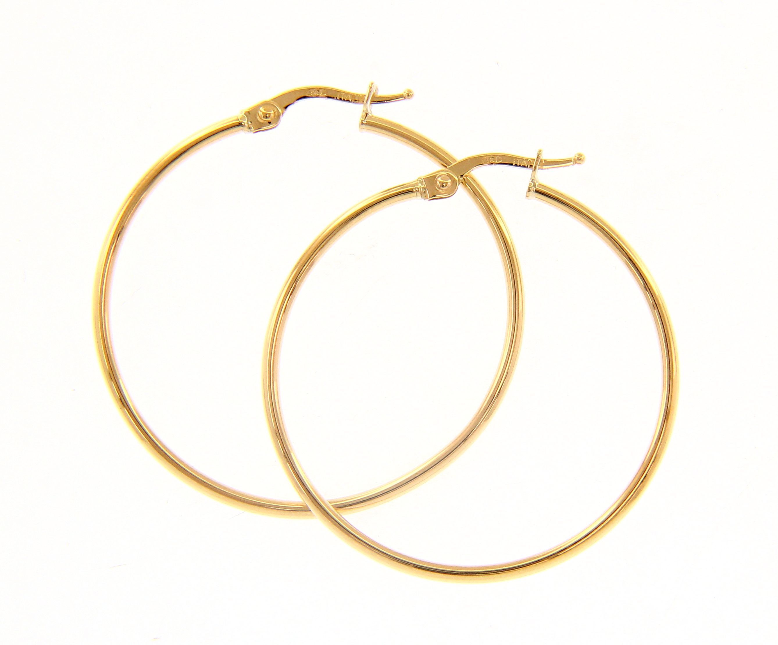 Golden hoop earrings 14k (code S186688)